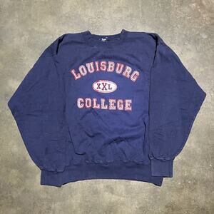 Vintage 90s Louisburg College Navy Sweatshirt